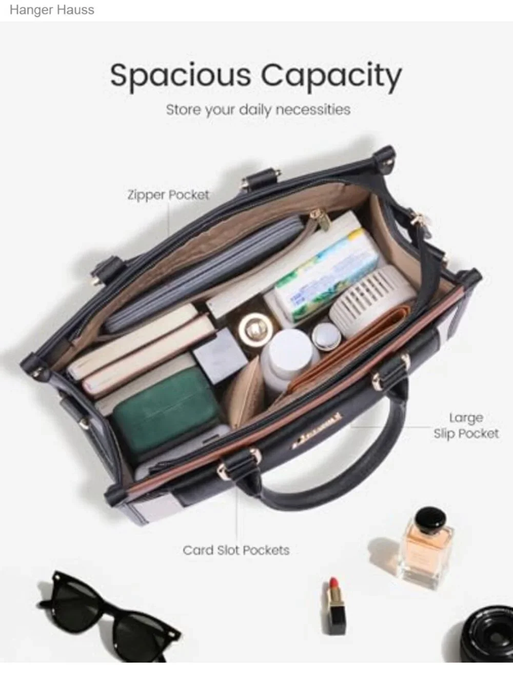 PU Leather Satchel Tote Purse Waterproof Women's Handbag Crossbody Shoulder Bag